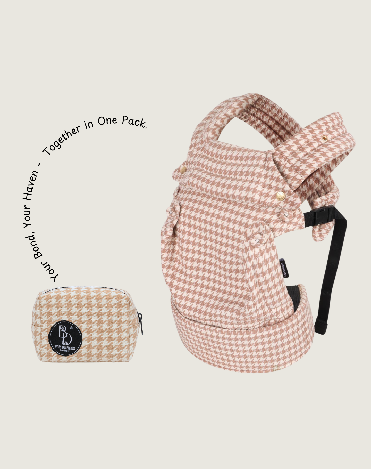 COMBO Mocha Cream Houndstooth