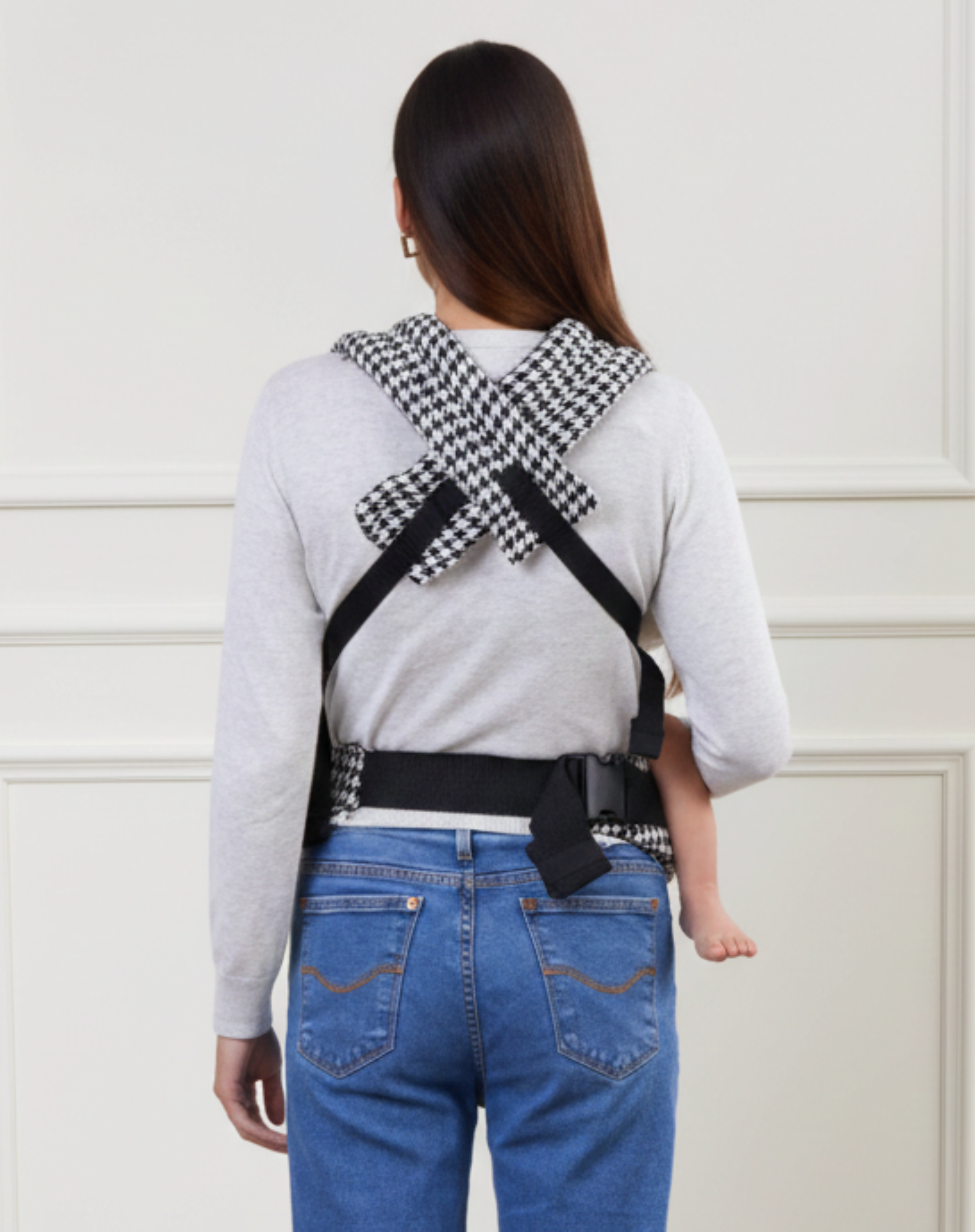 Boundless Baby Carrier Black & White Houndstooth
